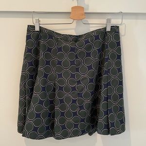 1. State NWT mini skirt blue green satin skirt sz M